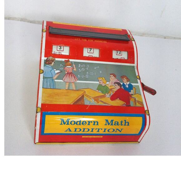 Vintage Wolverine Modern Math Addition Tin Toy Mechanical Adding Machine - Picture 2 of 7